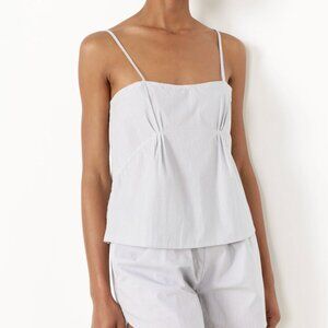 Deiji Studios Pleat top in Dream Stripe (XS)